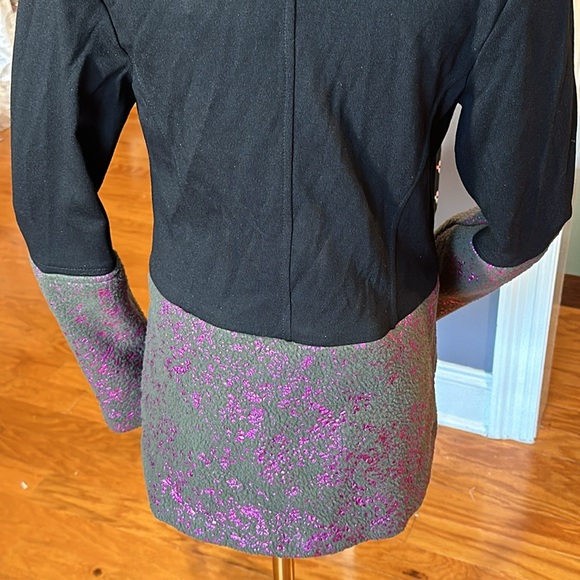 Terez (Sample) Starry Night Blazer Black with Purple Foil (S) NWT - Picture 7 of 11